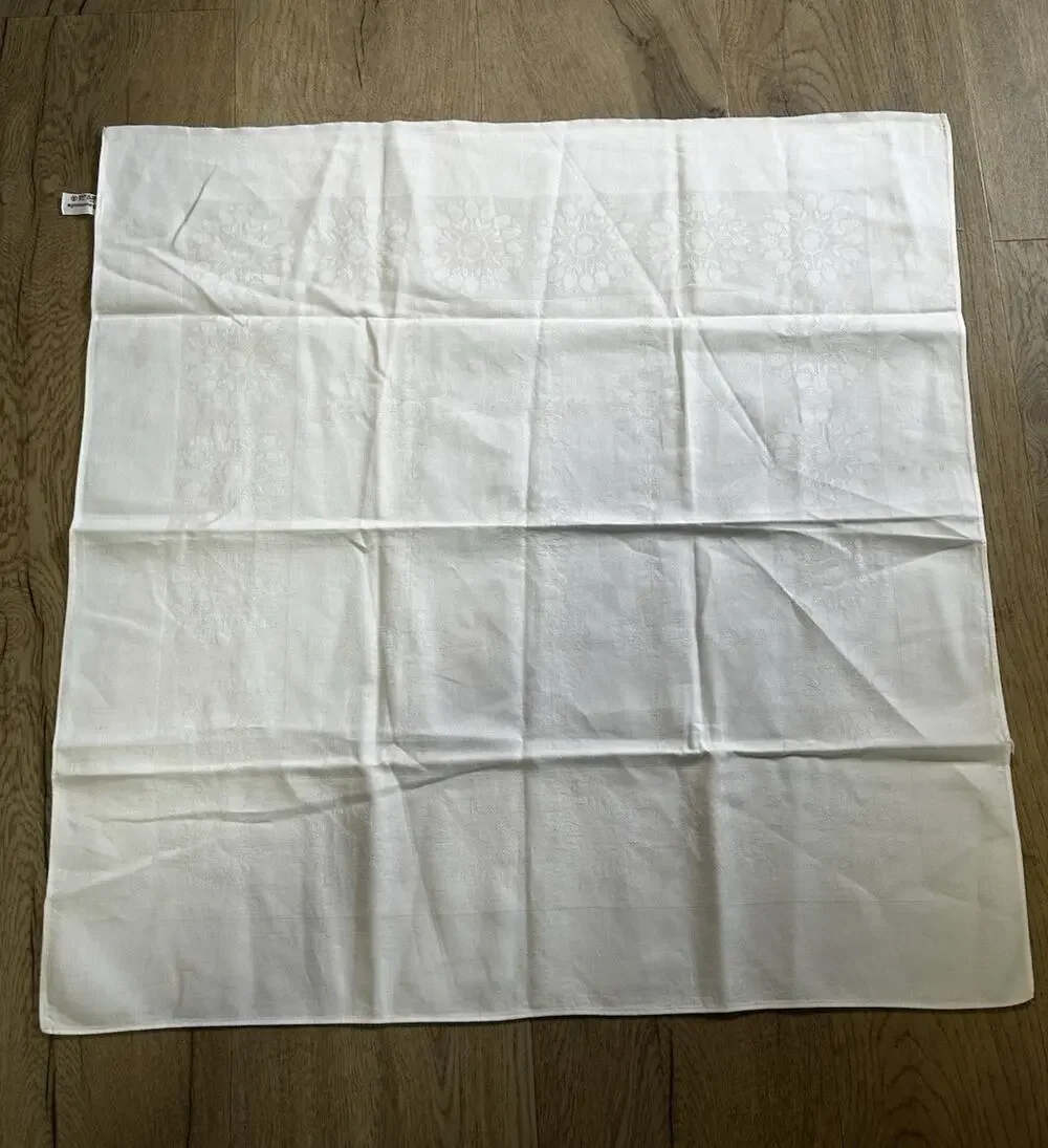 White Floral Table Cloth